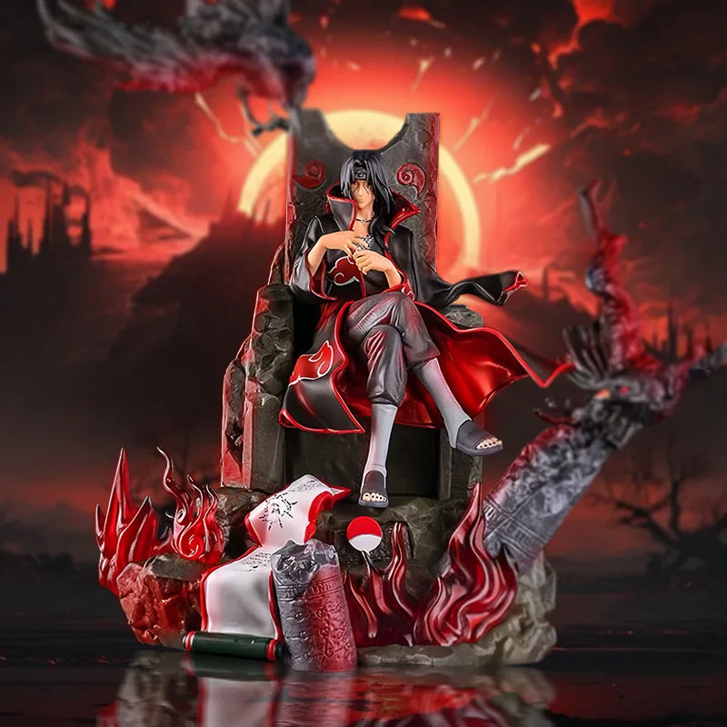 Naruto Action Figure - Uchiha Itachi seated on throne (Fan Edition)