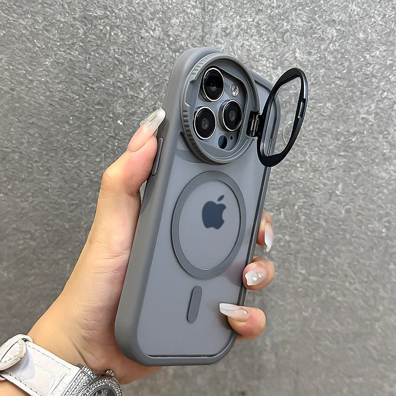 Hybrid iPhone Case - Lens Cover Kickstand Case