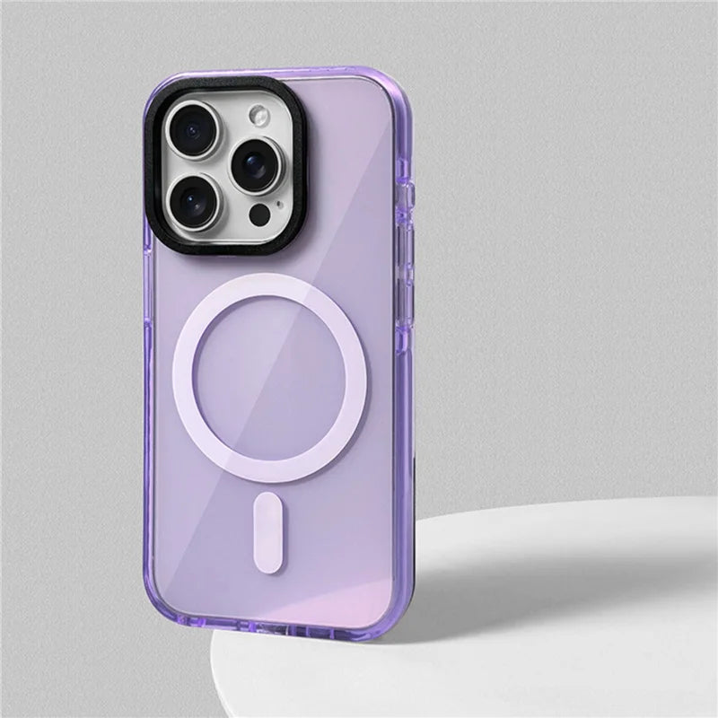 iPhone Case - Neon Series (Clear TPU MagSafe Case - Shockproof)