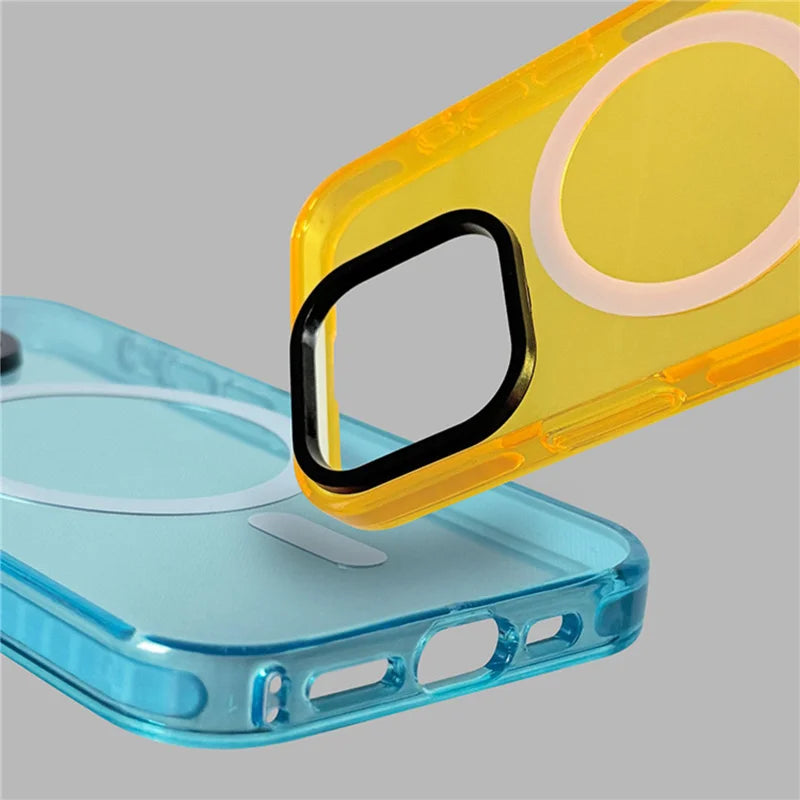 iPhone Case - Neon Series (Clear TPU MagSafe Case - Shockproof)