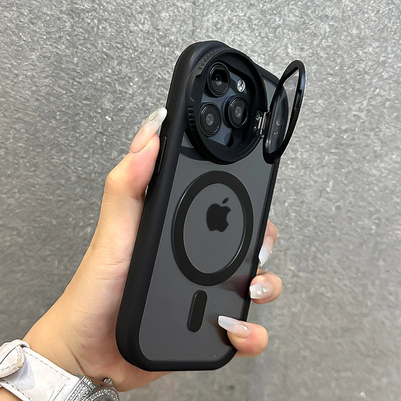 Hybrid iPhone Case - Lens Cover Kickstand Case