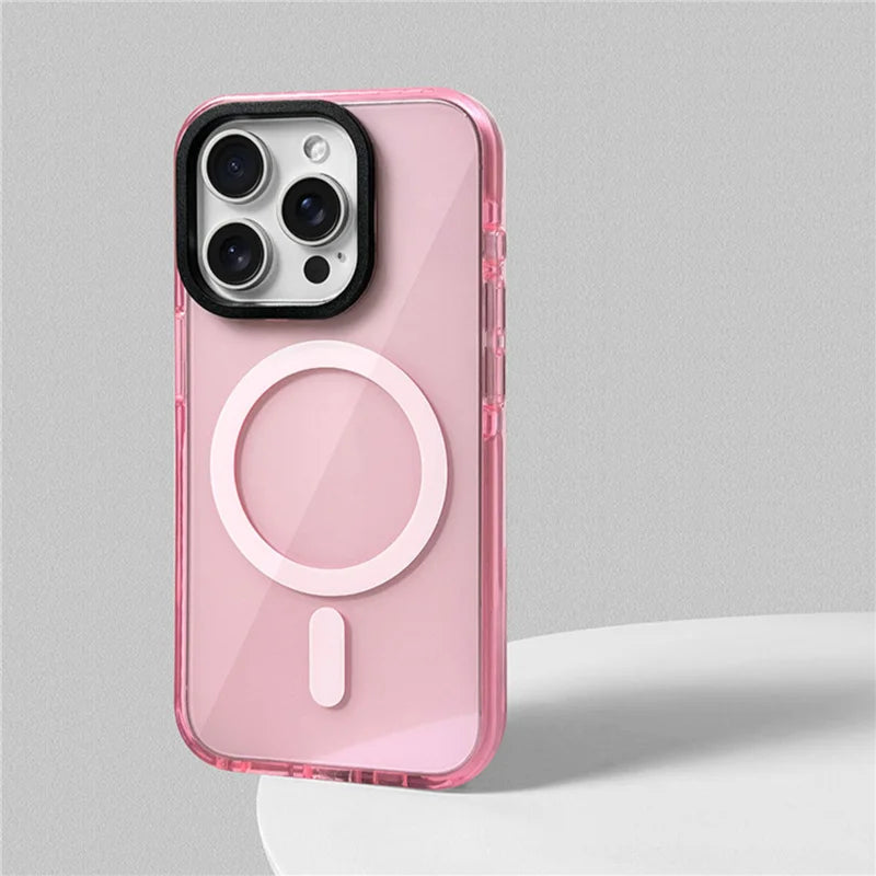 iPhone Case - Neon Series (Clear TPU MagSafe Case - Shockproof)