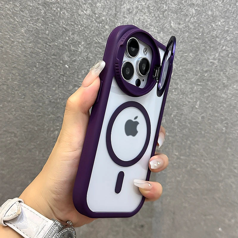 Hybrid iPhone Case - Lens Cover Kickstand Case