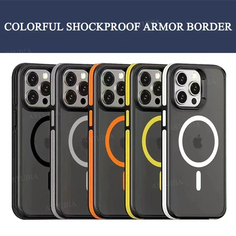 iPhone Case - Bicolor Matte Frosted MagSafe Shockproof Case